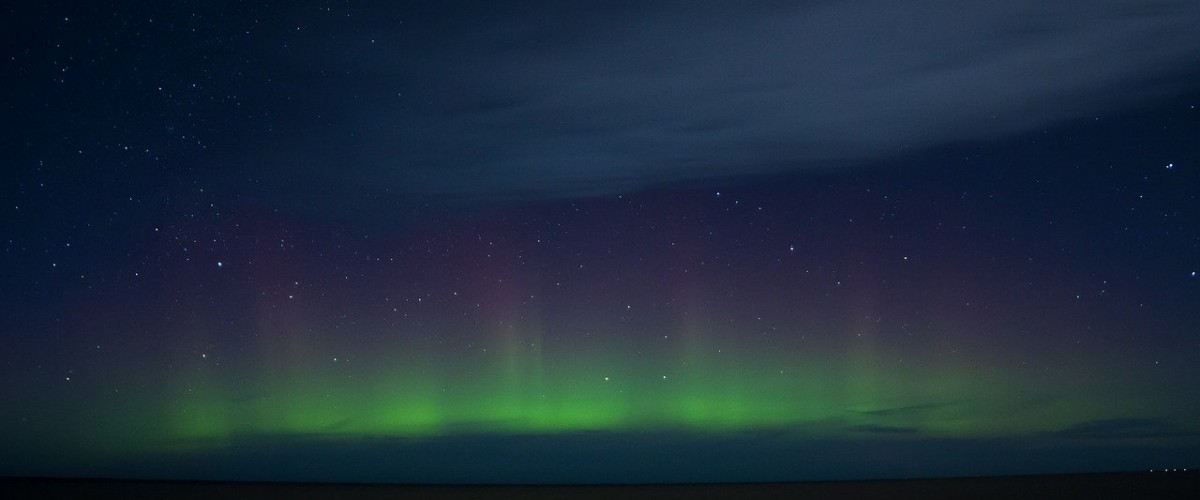 Northern lights on Lindisfarne